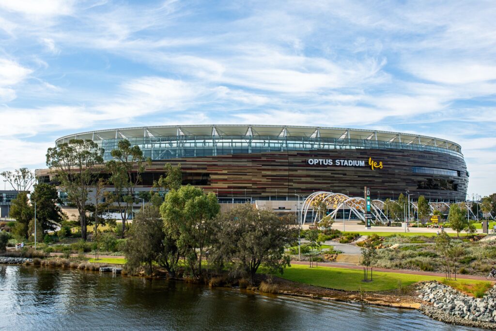 Optus Stadium was awarded the Most Beautiful Stadium in the World in the 2019 Prix Versailles international architecture awards